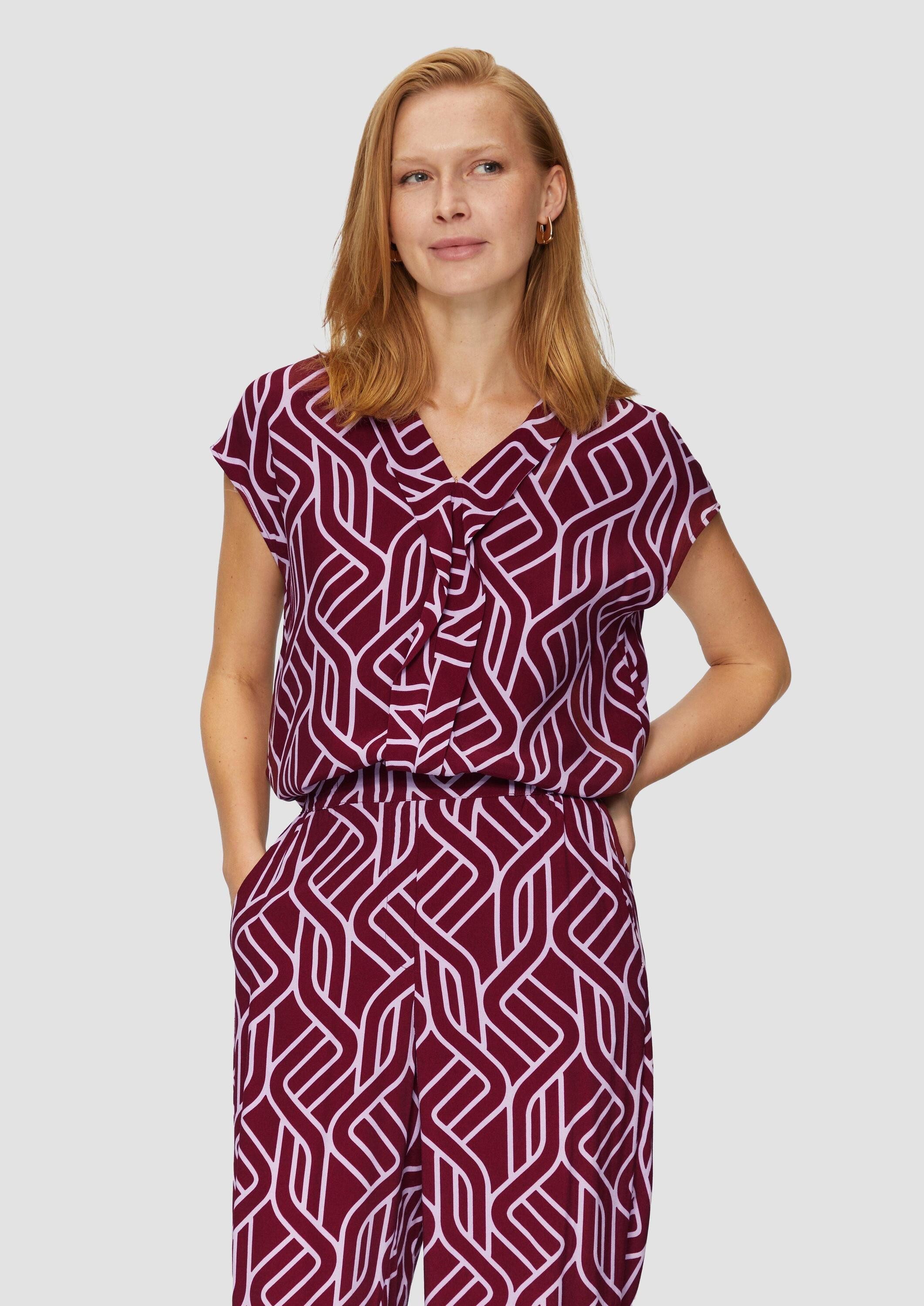 s.Oliver Blusentop Bluse Viskosebluse mit Blende günstig online kaufen