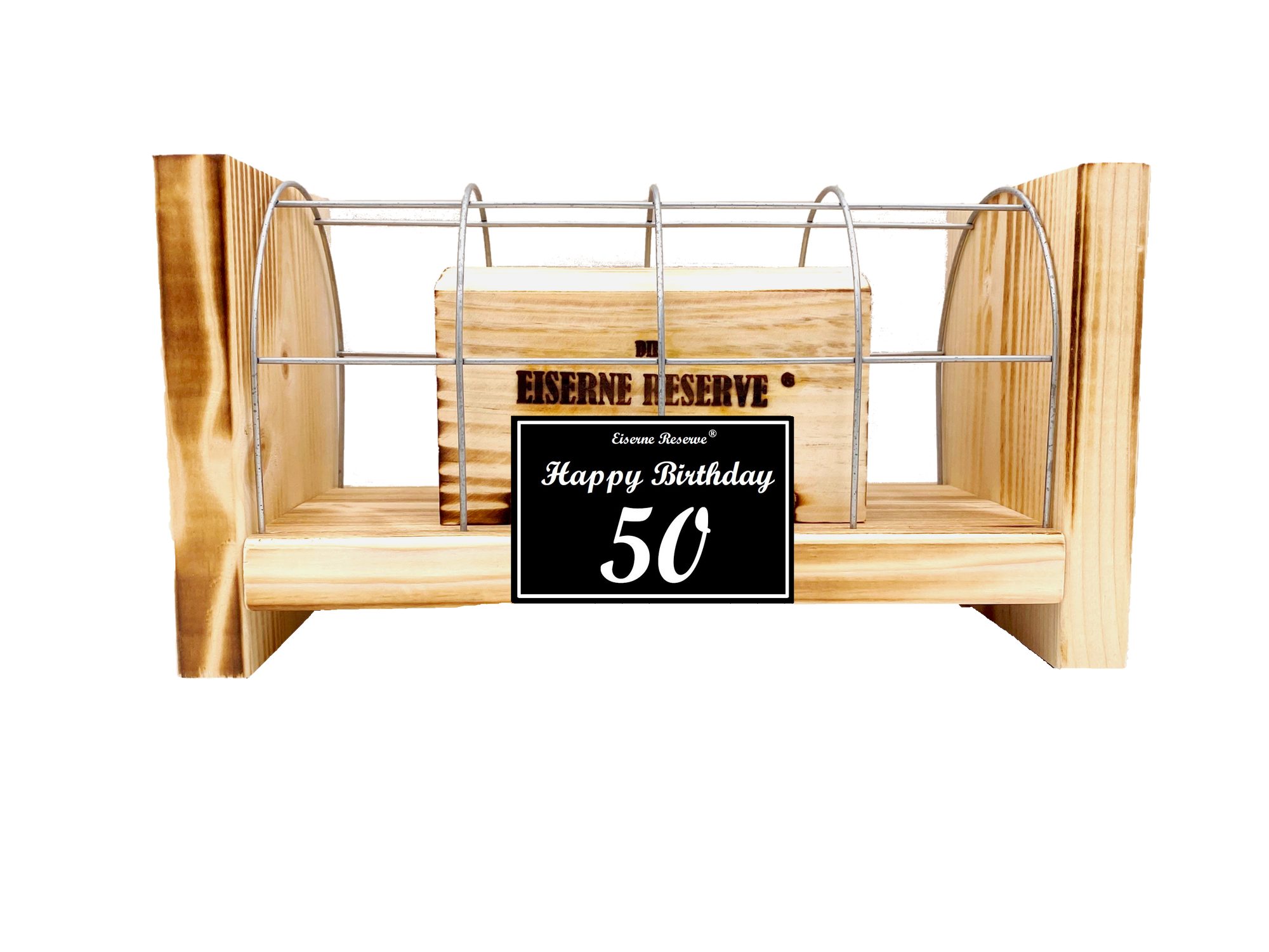 Eiserne Reserve® Geschenkbox Happy Birthday 50 - Eiserne Reserve Gitterbox - Geburtstag Geldgeschen