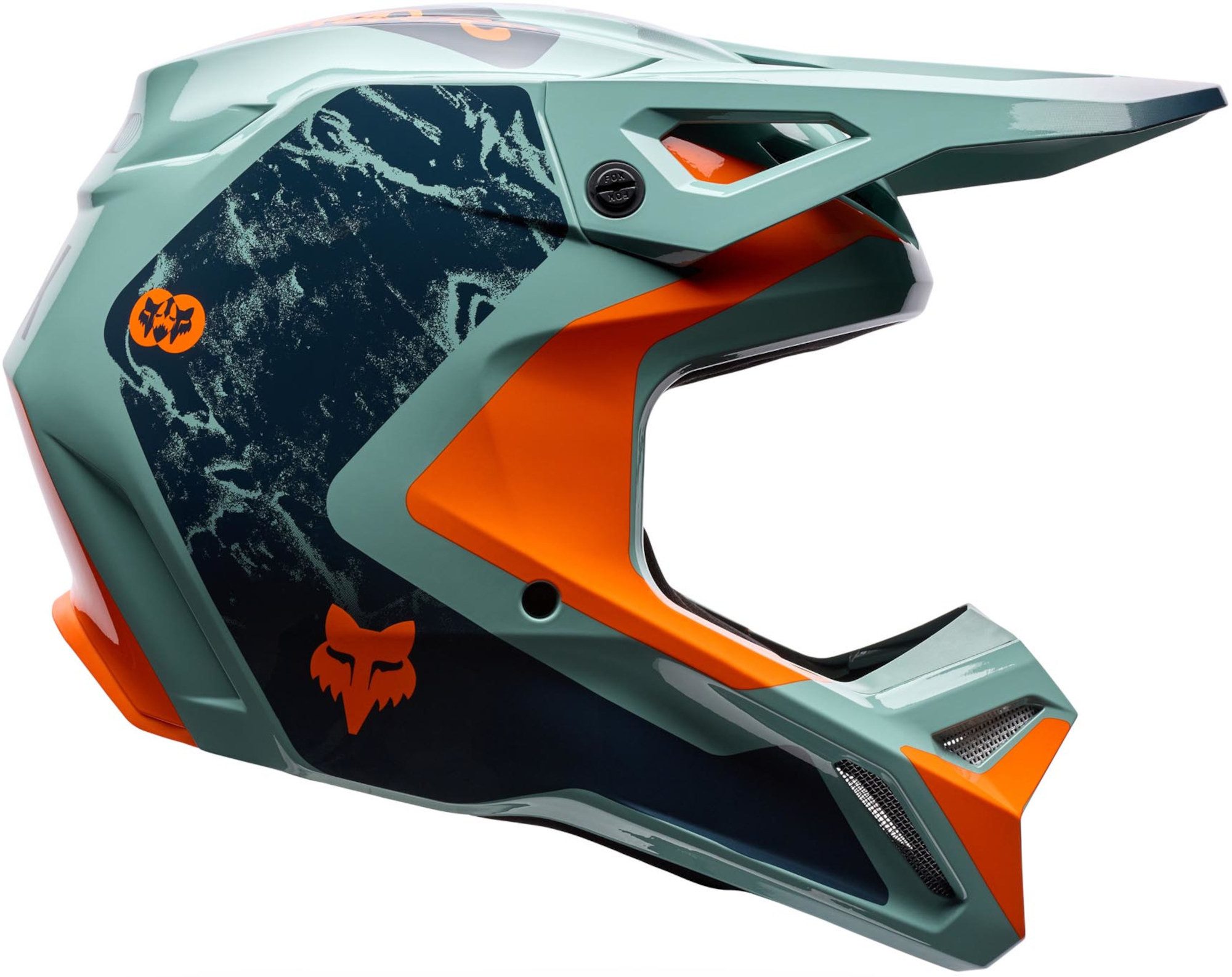 Fox Racing Motocrosshelm V1 Image Print Motocross Helm, Waschbar