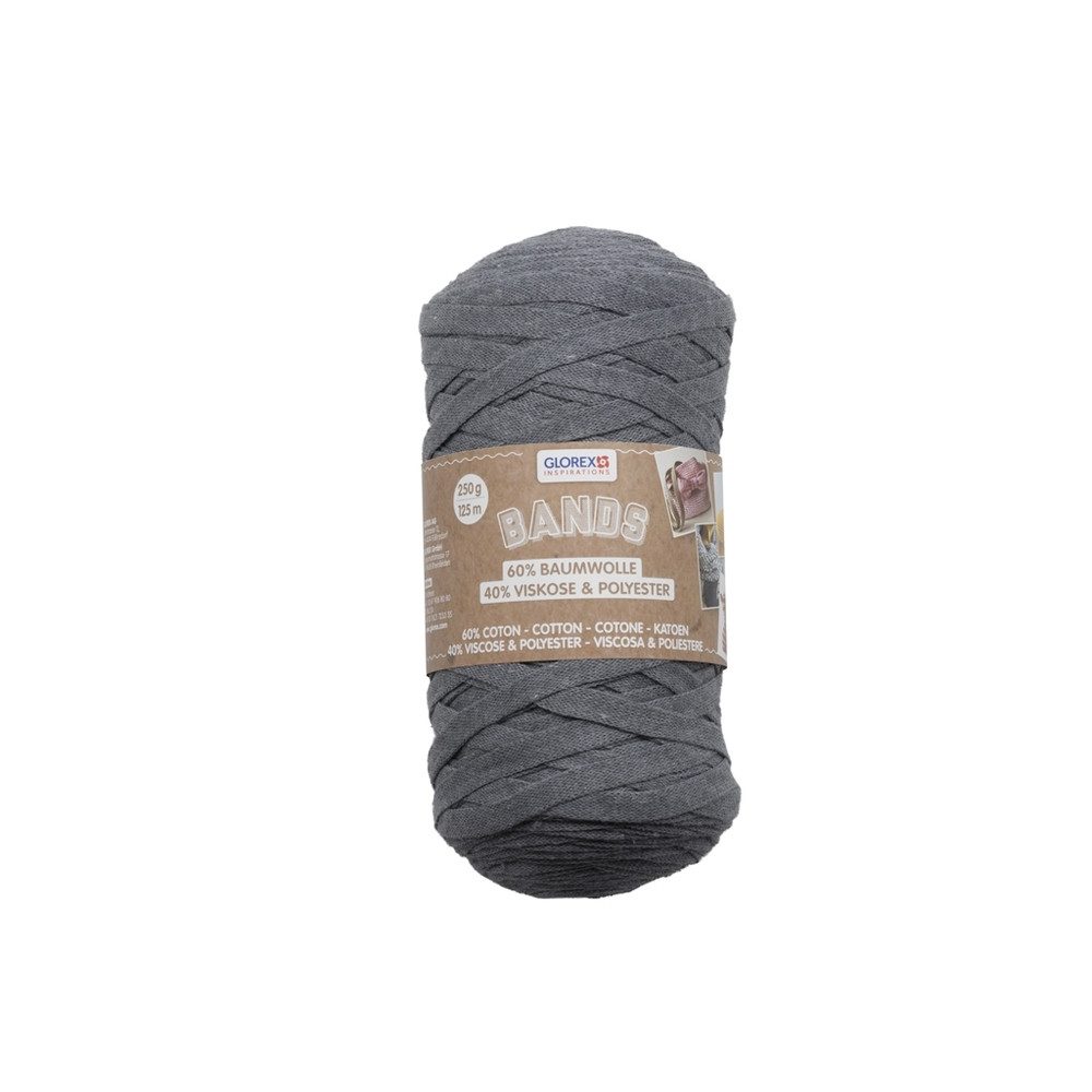Glorex Hängedekoration GLOREX Makramee Band 125m 250g grau 125m 250g