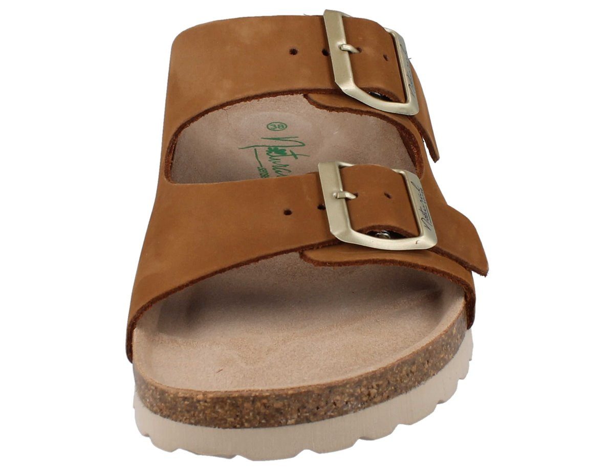 natural Sense NATURAL SENSE Damen Pantolette braun Leder Pantolette