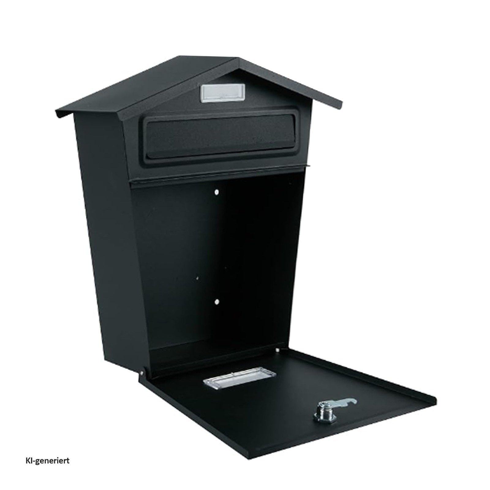 HTI-Living Briefkasten Briefkasten Amin Schwarz (Stück, 1-St., 1 Briefkasten), zur Wandmontage – Bild 2 von 4