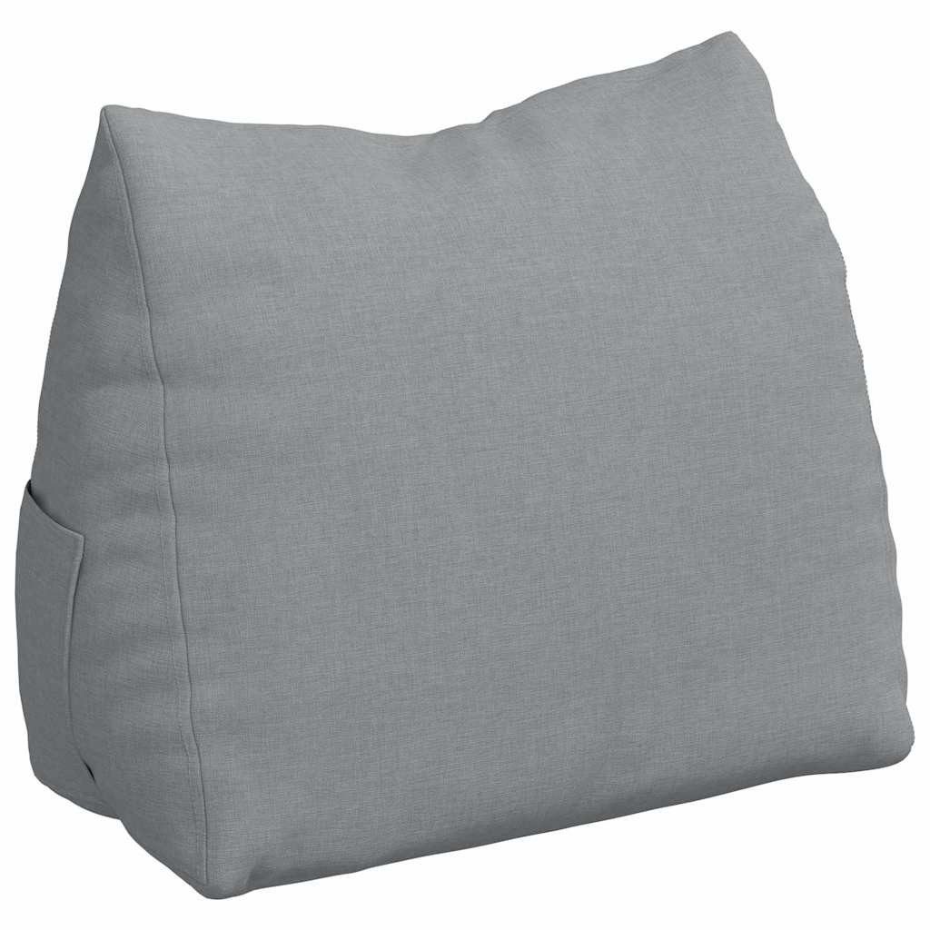 vidaXL Rückenkissen Rückenkissen Hellgrau 45 x 20 x 35 cm Stoff, 1-tlg.