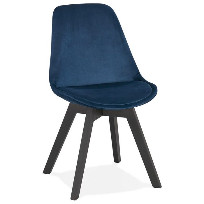 KADIMA DESIGN Esszimmerstuhl HEBE Stuhl Textile Blau (blue black) 48 x 56 x 85