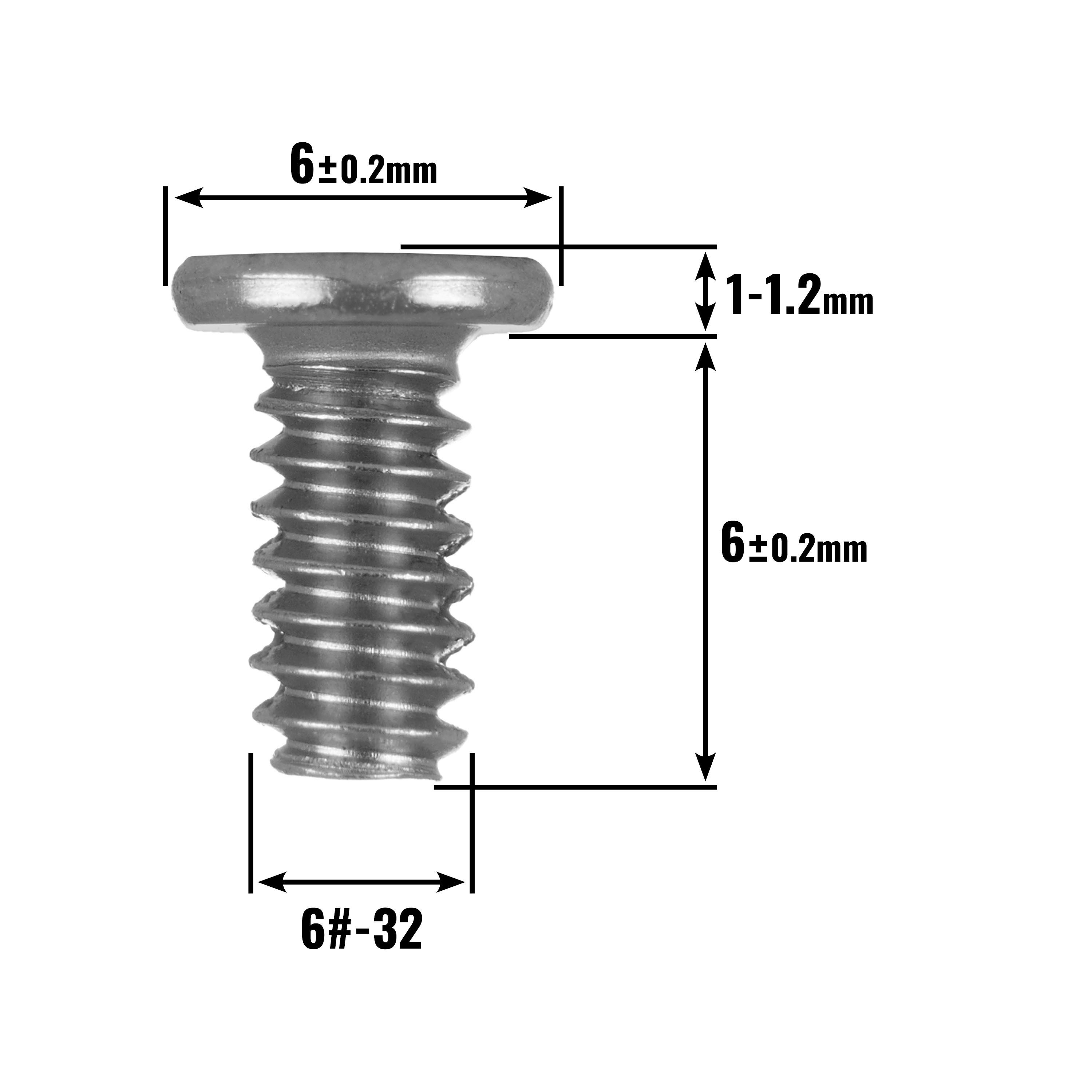 Poppstar Schrauben-Set Festplattenschrauben, (vernickelt), für 3,5 Zoll Festplatten, 6-32 x 6 mm, 50er PC Schrauben Set