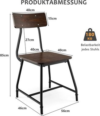 KOMFOTTEU Küchenstuhl Esszimmerstühle (2er Set), belastbar bis 180 Kg