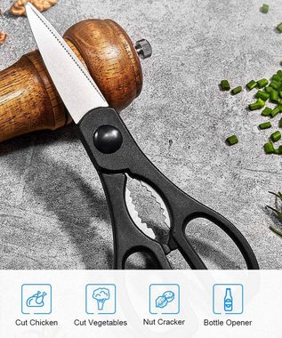 DEIK Messer-Set (Messerblock inklusive Schere & Schäler, 15-tlg., hochwertiges Küchenmesser Set), korrosionsbeständig, ergonomisch, robust, langlebig, Edelstahl