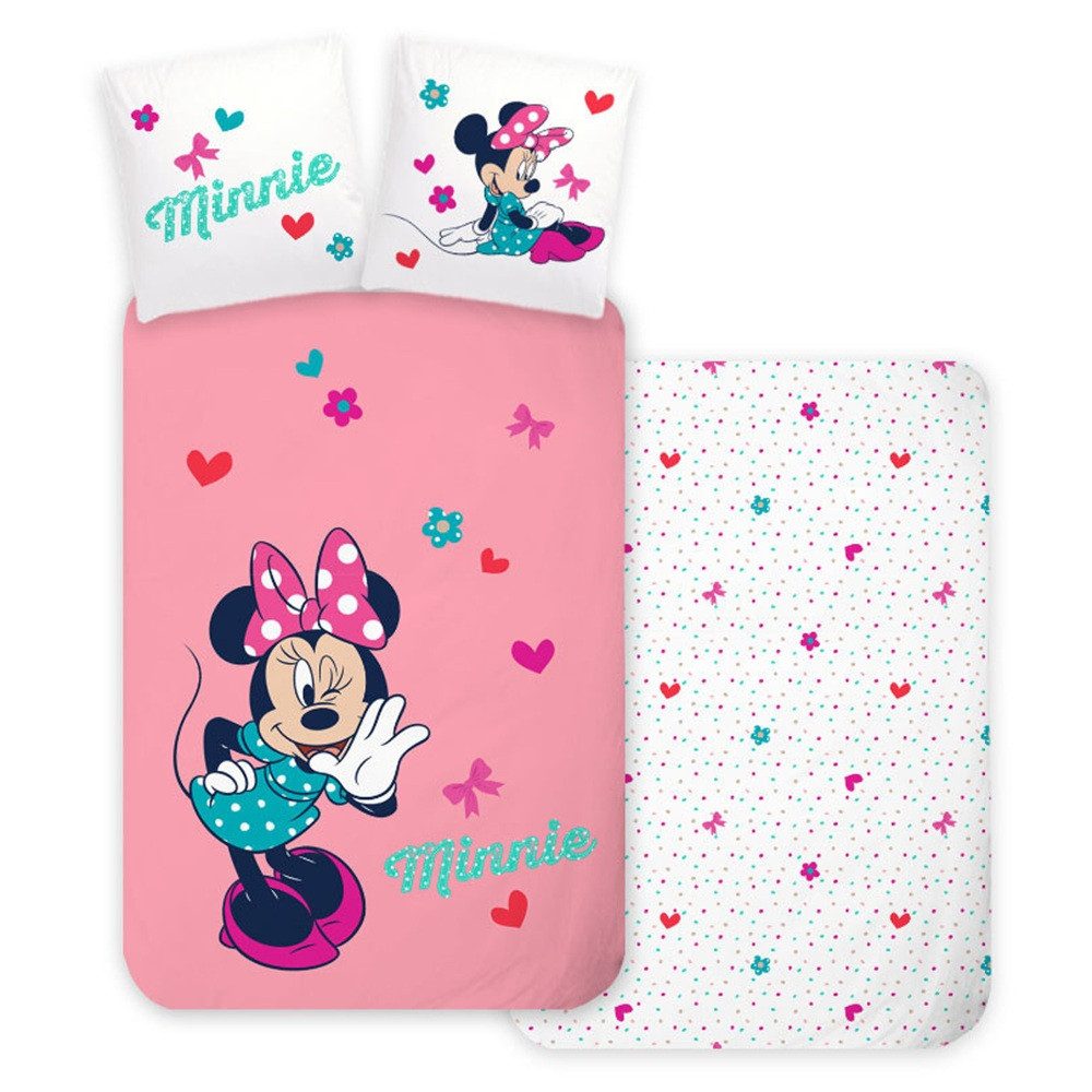 Bettwäsche Disney Minnie Whisper Kinderbettwäsche 100×135 cm, 40×60cm