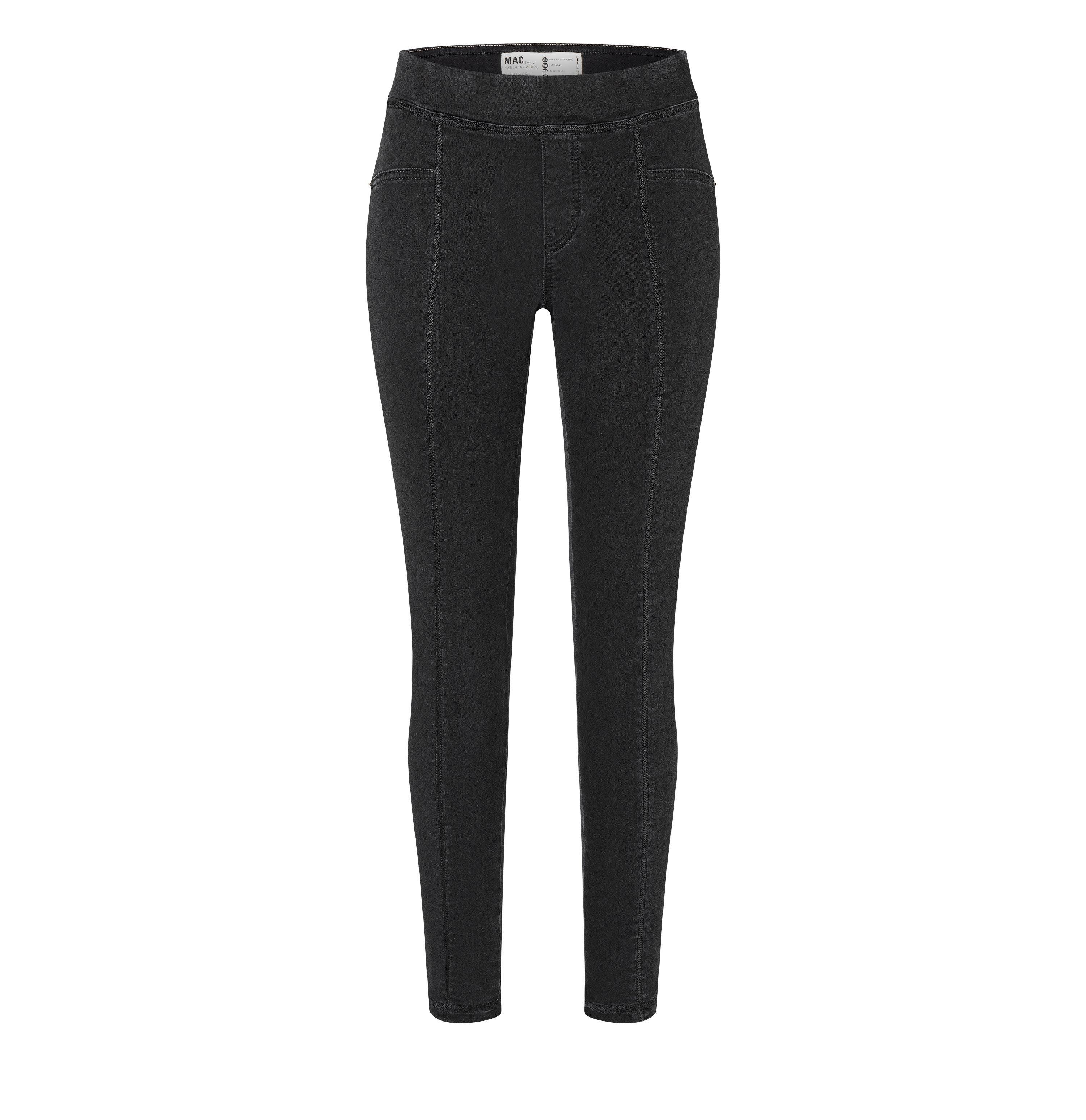 MAC Stretch-Jeans MAC LEGGINGS cosy black rinsewash 5907-90-0350 D991 - ISKO™ SOFT DENIM schwarz