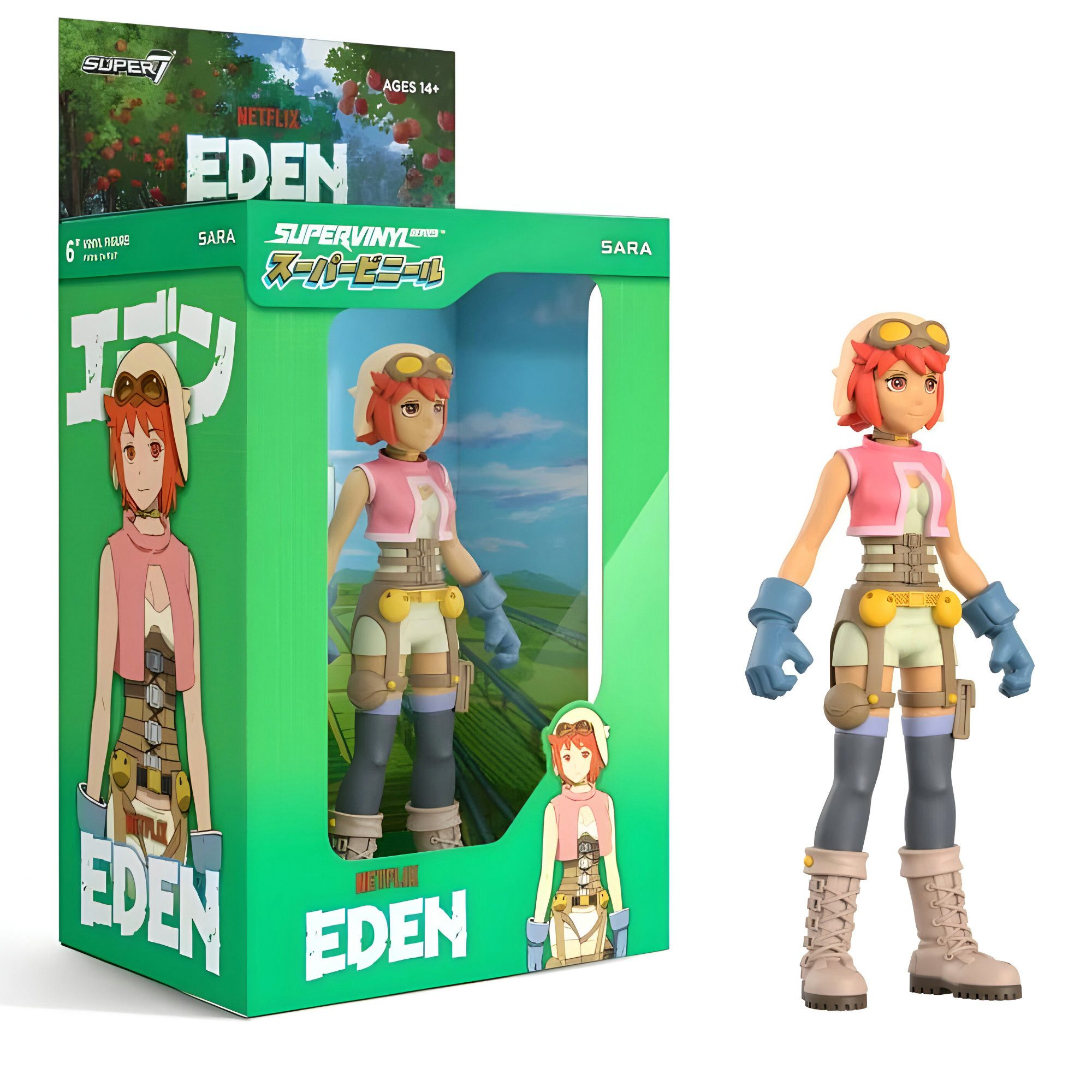 Super7 Sammelfigur Netflix Eden SuperVinyl Sara Grace E-92 A-37 Figur 14,6 cm