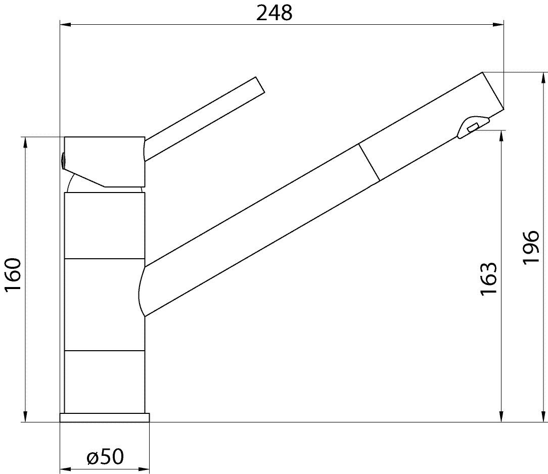 aquaSu Spültischarmatur Barca Einhebelmischer, Wasserspar-Mischdüse, 795883 Hochdruck, Chrom