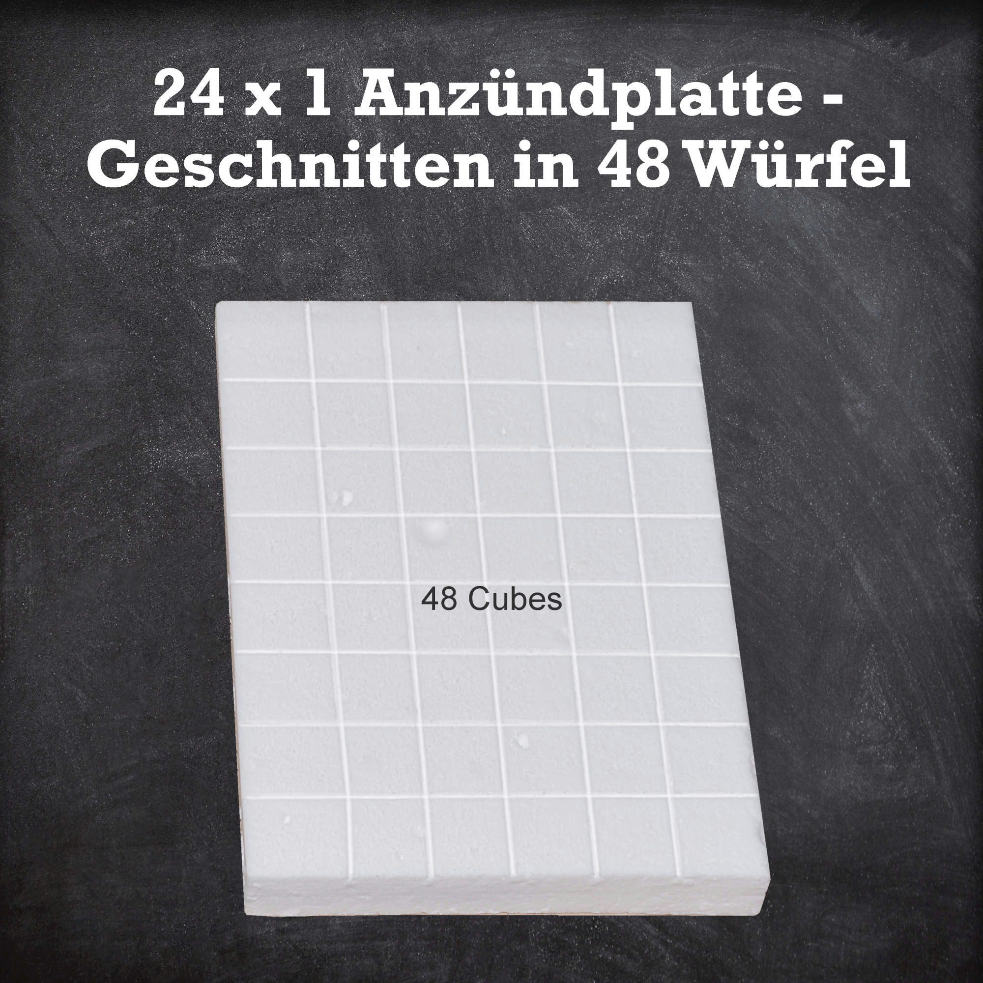 FLAMMBURO Grillanzünder Anzündwürfel (24x48=1152 Würfel), Kaminanzünder, Grillanzünder, (24-St), Lange Brenndauer, Geruchsarm