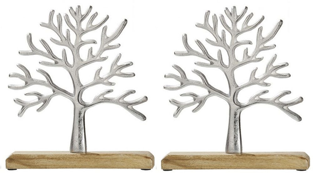 GILDE Dekofigur Herbstlaub Lebensbaum 2er Set (2 St)