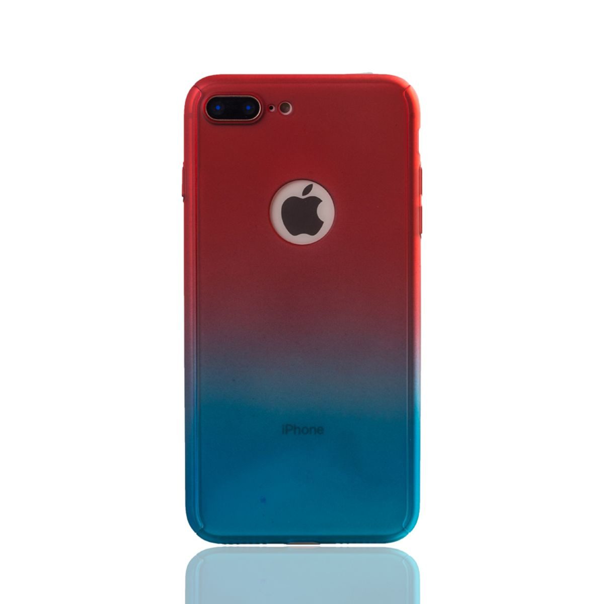 König Design Handyhülle Apple iPhone 8 Plus, Apple iPhone 8 Plus Handyhülle 360 Grad Schutz Full Cover Mehrfarbig