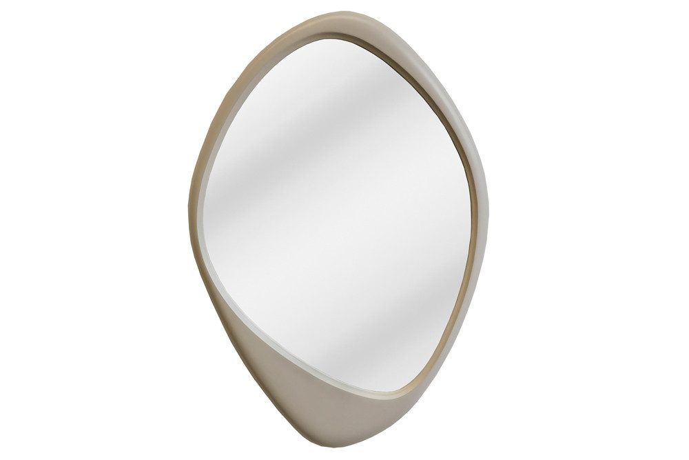 riess-ambiente Wandspiegel ORGANIC 95cm greige – asymmetrische Form, flexibel nutzbar, Dekoration (Einzelartikel, 1-St), stilvolles Statement Piece – ideal für Flur oder Wohnzimmer