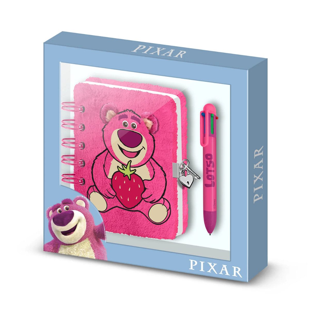 Disney Pixar Toy Story Notizbuch - Plüsch Tagebuch Set A5 mit Kugelschreiber, Schloss und 2 Schlüsseln