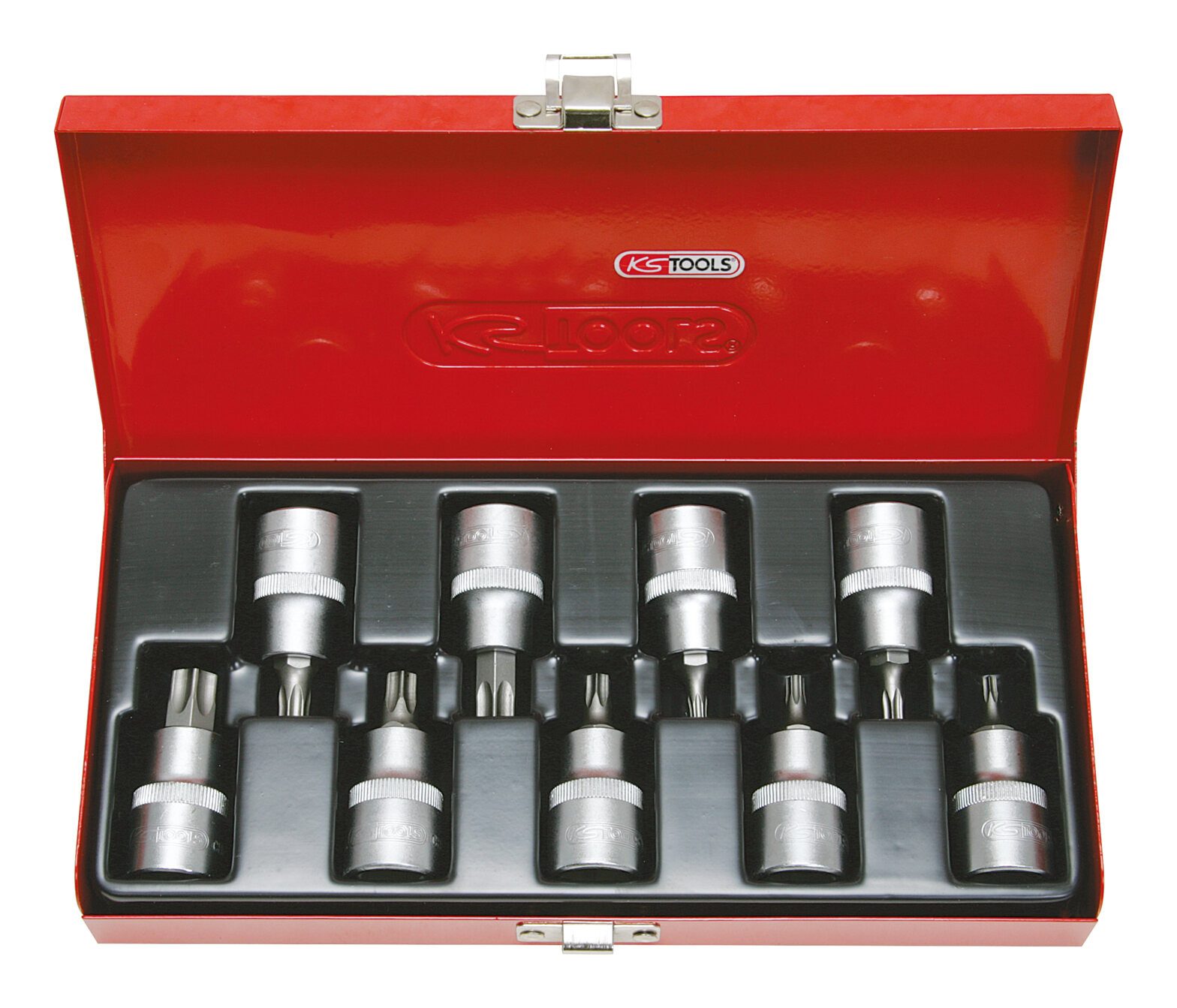 KS Tools Bit-Set, 9-St., 1/2" Stecknuss-Satz, 9-teilig, TB20-TB60 mit Stirnlochbohrung
