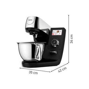 Tefal Küchenmaschine Küchenmaschine, QB950D38 i-Coach Touch, 8 Geschwindigkeiten, 1200,00 W, 5,50 l Schüssel, Schlagen, Mischen und Kneten