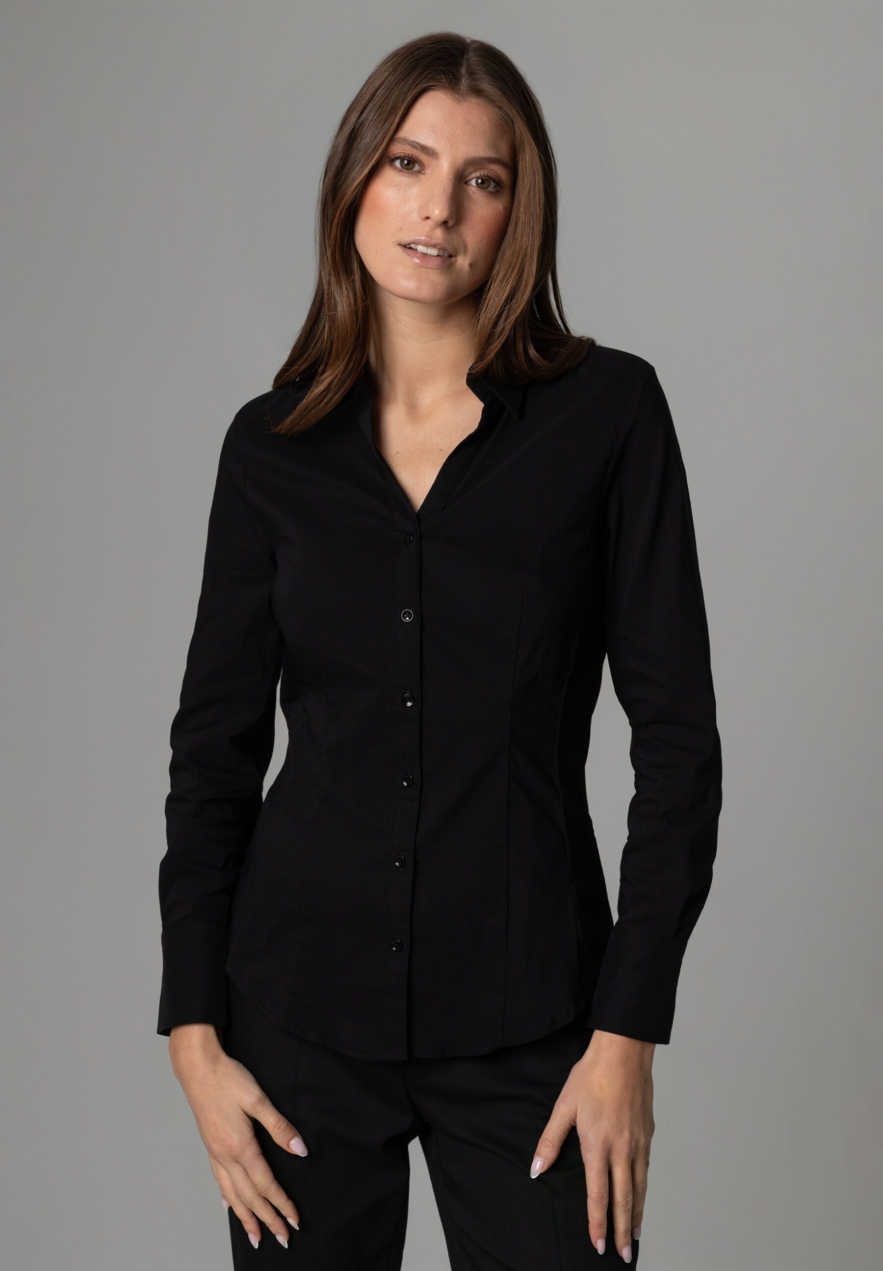 Langarmbluse Stretchbluse