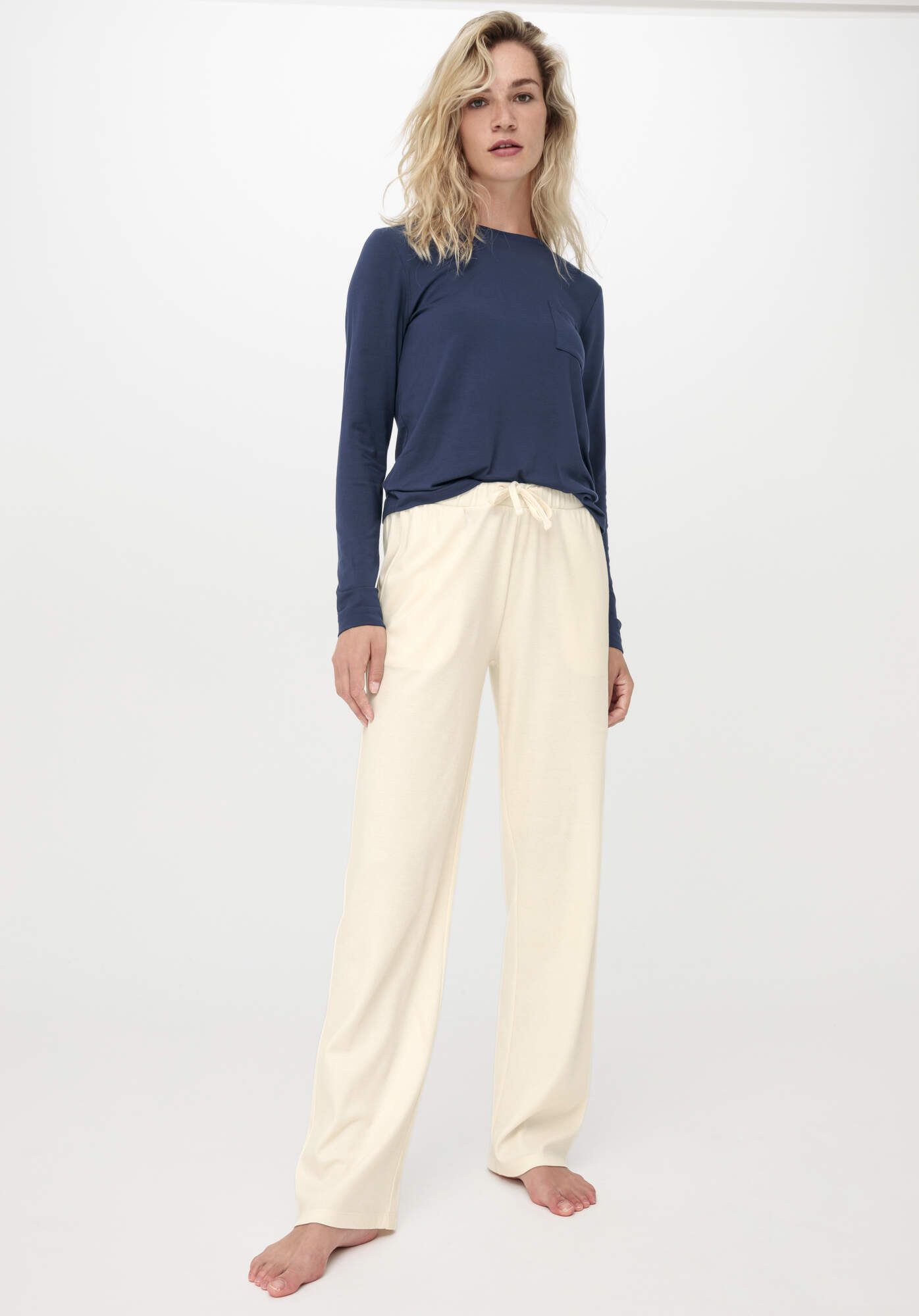 Hessnatur Pyjamahose PureNature aus reiner Bio-Baumwolle günstig online kaufen