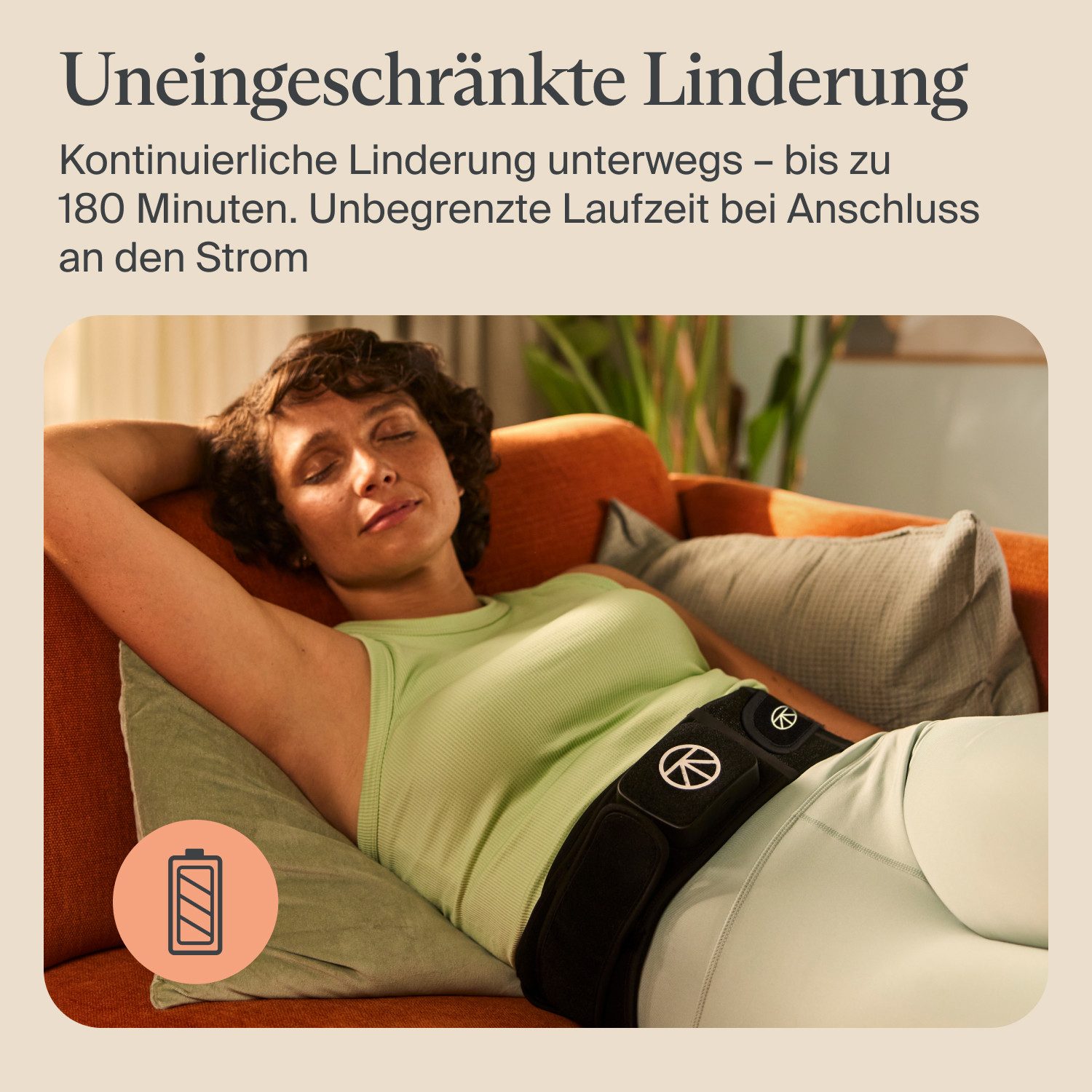 Therabody Wärmegürtel ThermBack LED Therapiebandage mit Ferninfrarot, LED, Wärme, Vibration, Lindert Rückenschmerzen, fördert Erholung & steigert Beweglichkeit