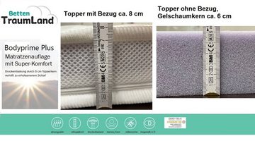 Topper Bodyprime Plus Gel-Schaum Topper Matratzenauflage Memory Foam, Betten Traumland, 8 cm hoch, Gelschaum, weich