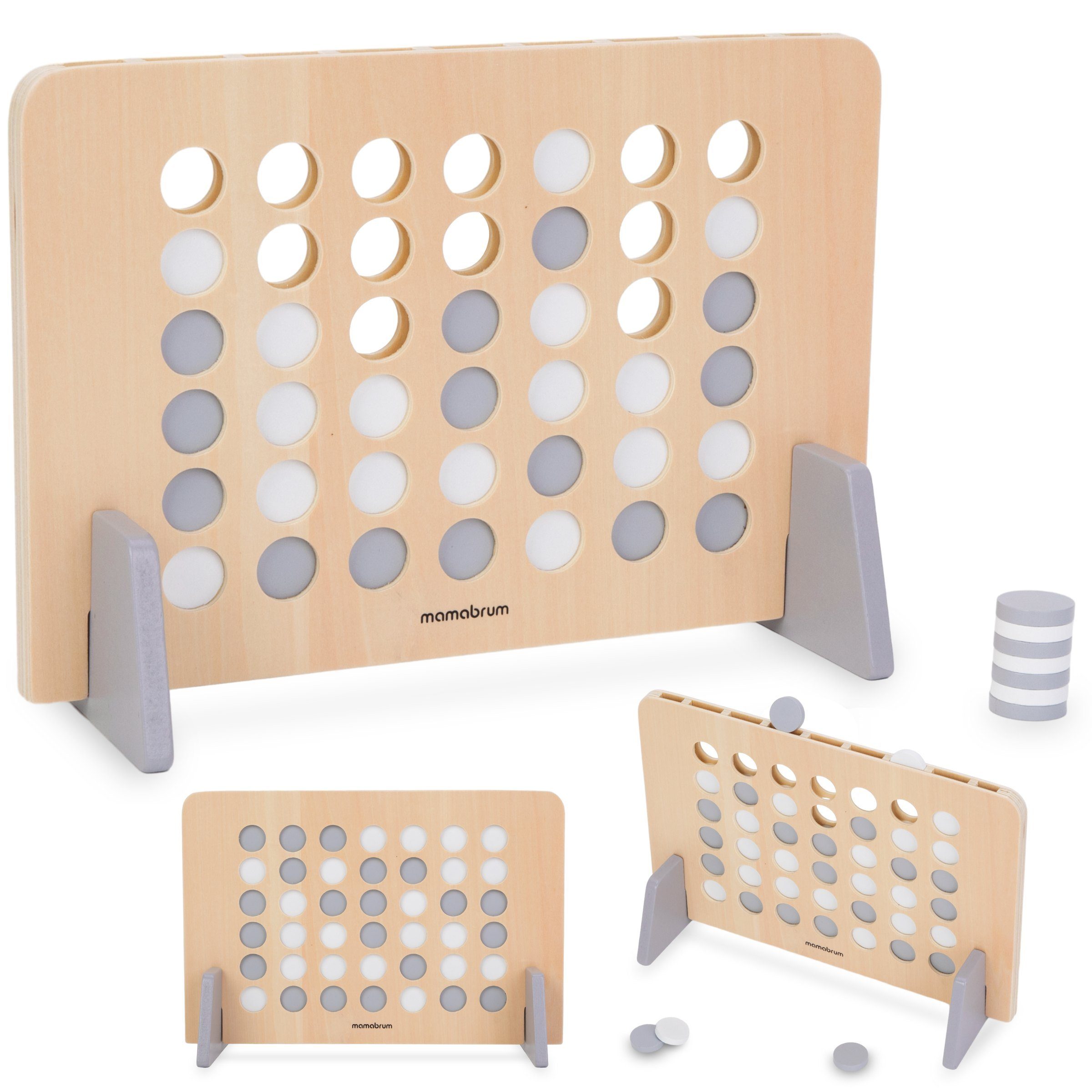 Reihe in Puzzlespiel Mamabrum einer 4 Puzzle-Sortierschale