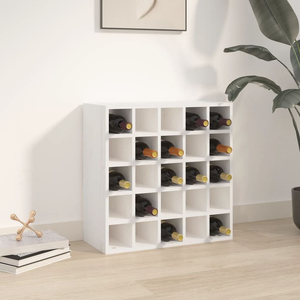 vidaXL Barschrank Weinschrank Weiß 56 x 25 x 56 cm Massivholz Kiefer (1-St)
