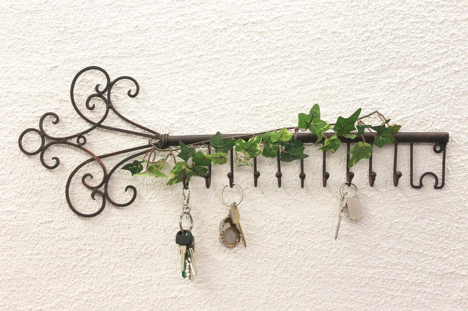 DanDiBo Schlüsselbrett Hakenleiste 101852 Schlüsselleiste 56 cm Wandhaken Schlüsselhänger