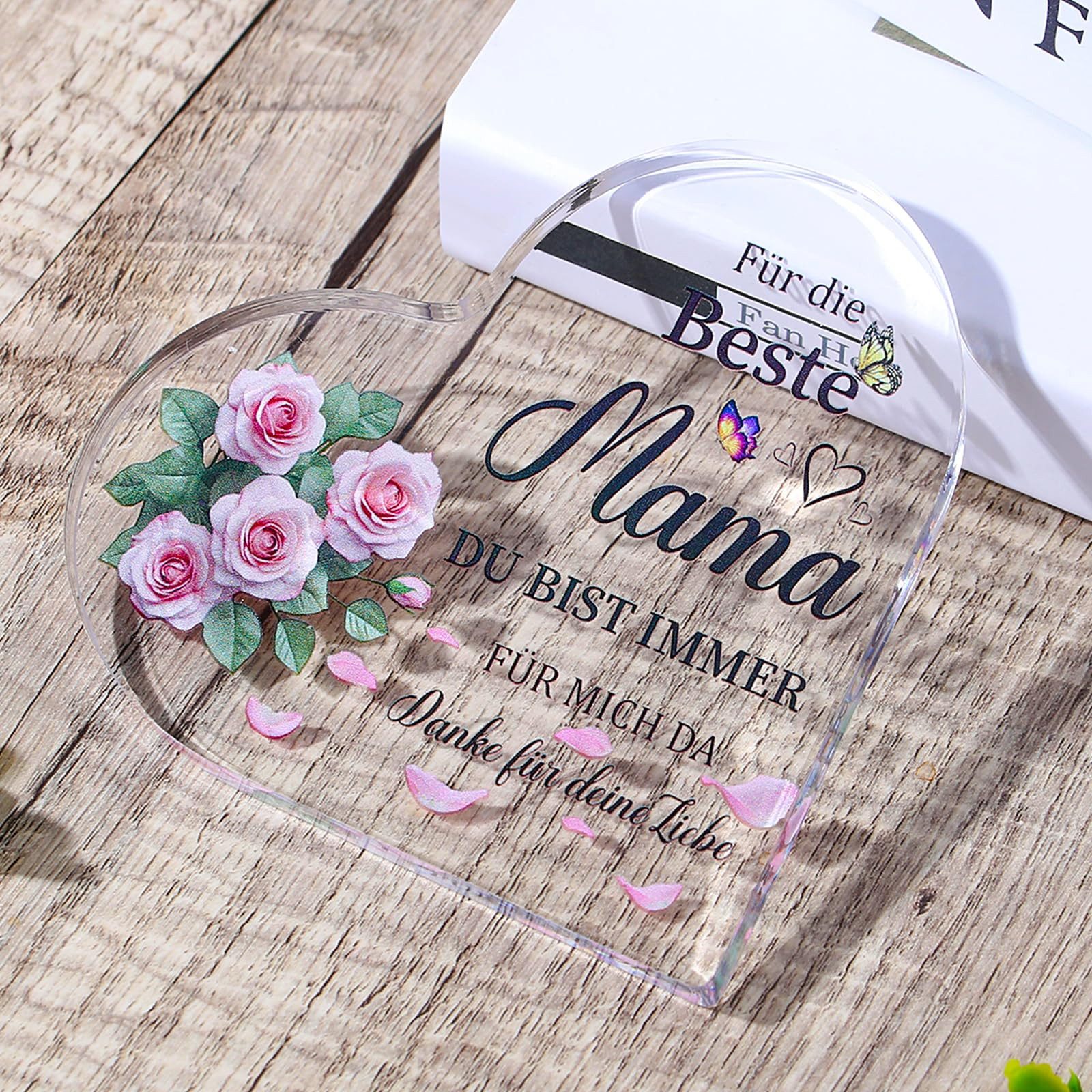 FOUORTUNATE-BEE Dekoobjekt Geschenke für Mama Geschenk Geburtstagsgeschenk, Beste Mutter Geschenk (Dekoration aus Acryl Muttertag Geschenk für Mütter)