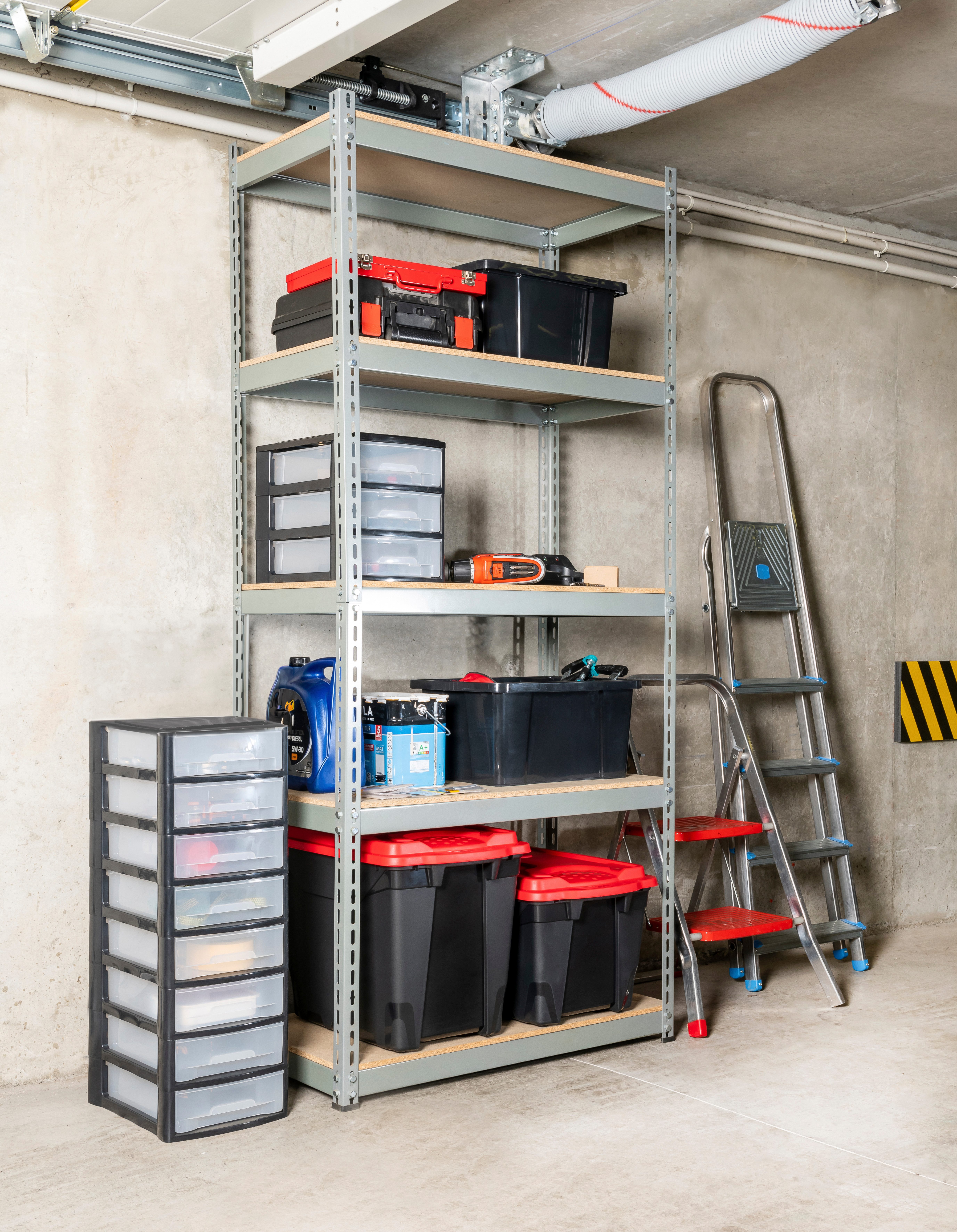 M home Schubladenbox Bürobox Briefablage DIN A4 8 Ablage Fächer Organizer Ablagebox XL, (komplett-Set, 1-St., Bürobox mit 8 Fächern), mit 8 Fächern mit Griffmulde im DIN A4 Format