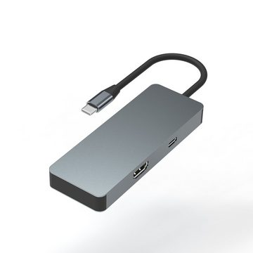 XLAYER USB 3.0 HUB XLayer Typ C 7-IN-1 Grey USB-Adapter