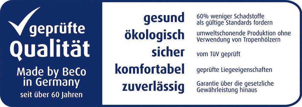 Lattenrost nicht Beco, Kopfteil ENGEL verstellbar, verstellbar, »Selection BLAUER zertifiziert nicht Fußteil MF«,