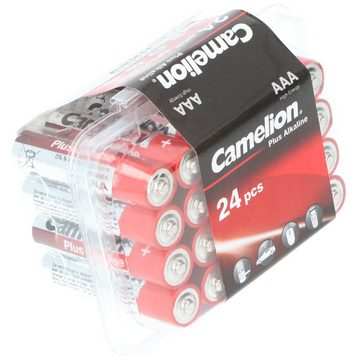 Camelion Camelion Plus Alkaline AAA Batterien, 24 Stück in praktischer Aufbewa Batterie, (1,5 V)