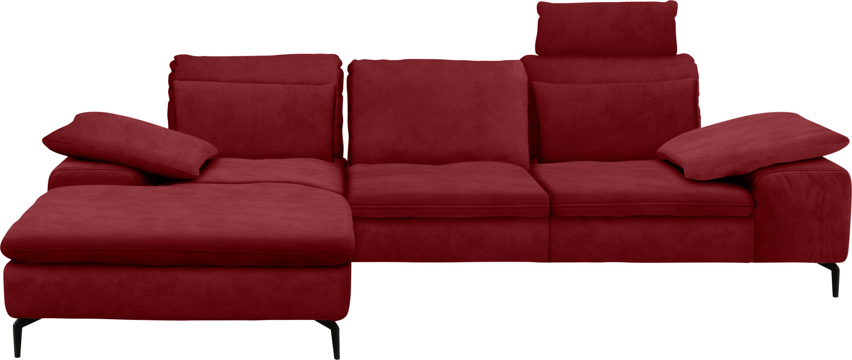 W.SCHILLIG Ecksofa valentinoo, Set, Hocker, inklusive Sitztiefenverstellung, Breite mit cm 299