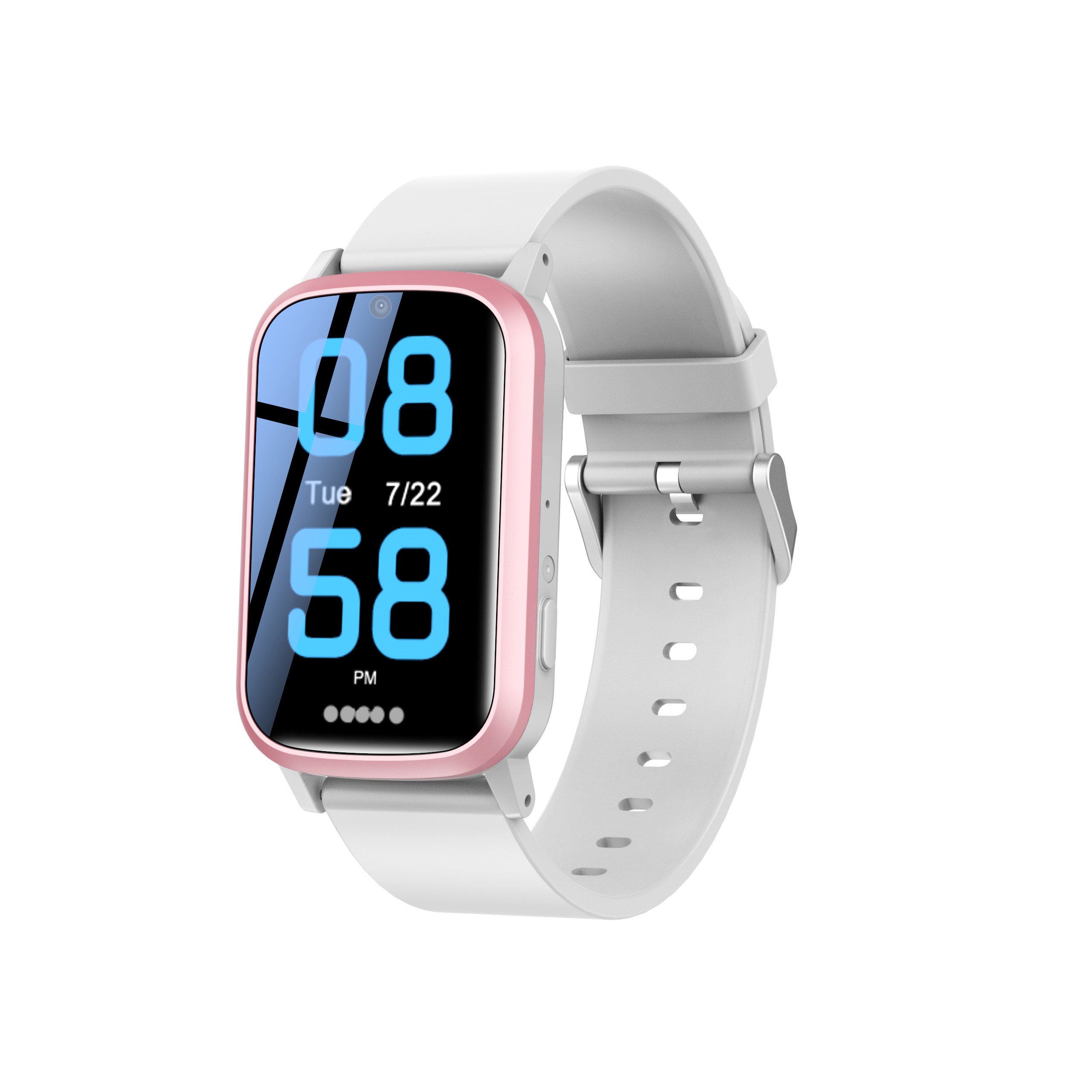 NikuTRAX Krankenpflegeuhr GPS-Smartwatch NC92S mit Sturzerkennung und Vitalfunktionen in altrosa