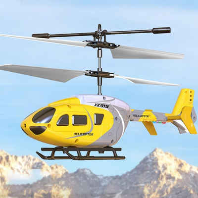 Kpaloft Rc гелікоптери Hubschrauber, 2.5-Kanal, RTF, mit LED-Licht, Gelb, für Jungen, Erwachsene
