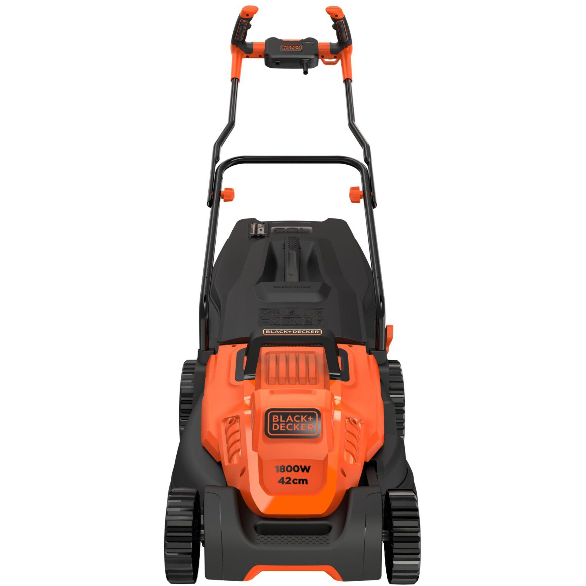 Black + Decker Elektrorasenmäher BLACK+DECKER Rasenmäher BEMW481BH-QS, 42cm, (1.800, 42 cm Schnittbreite, (1.800 Watt)
