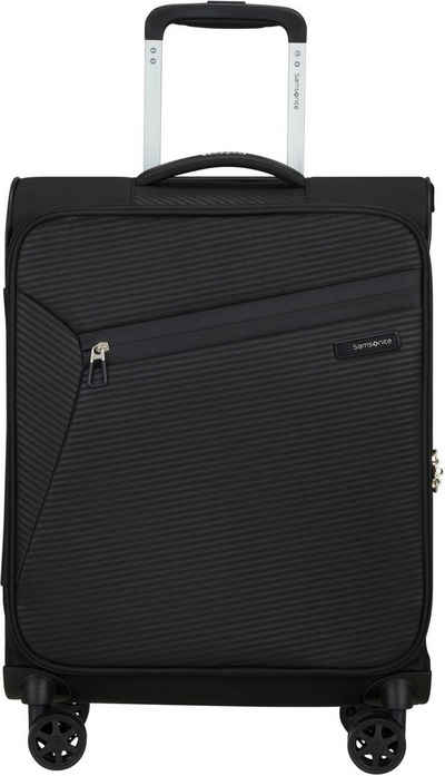 Samsonite Weichgepäck-Trolley Litebeam, black, 55 cm, 4 Rollen, Handgepäck Reisekoffer Trolley TSA-Zahlenschloss