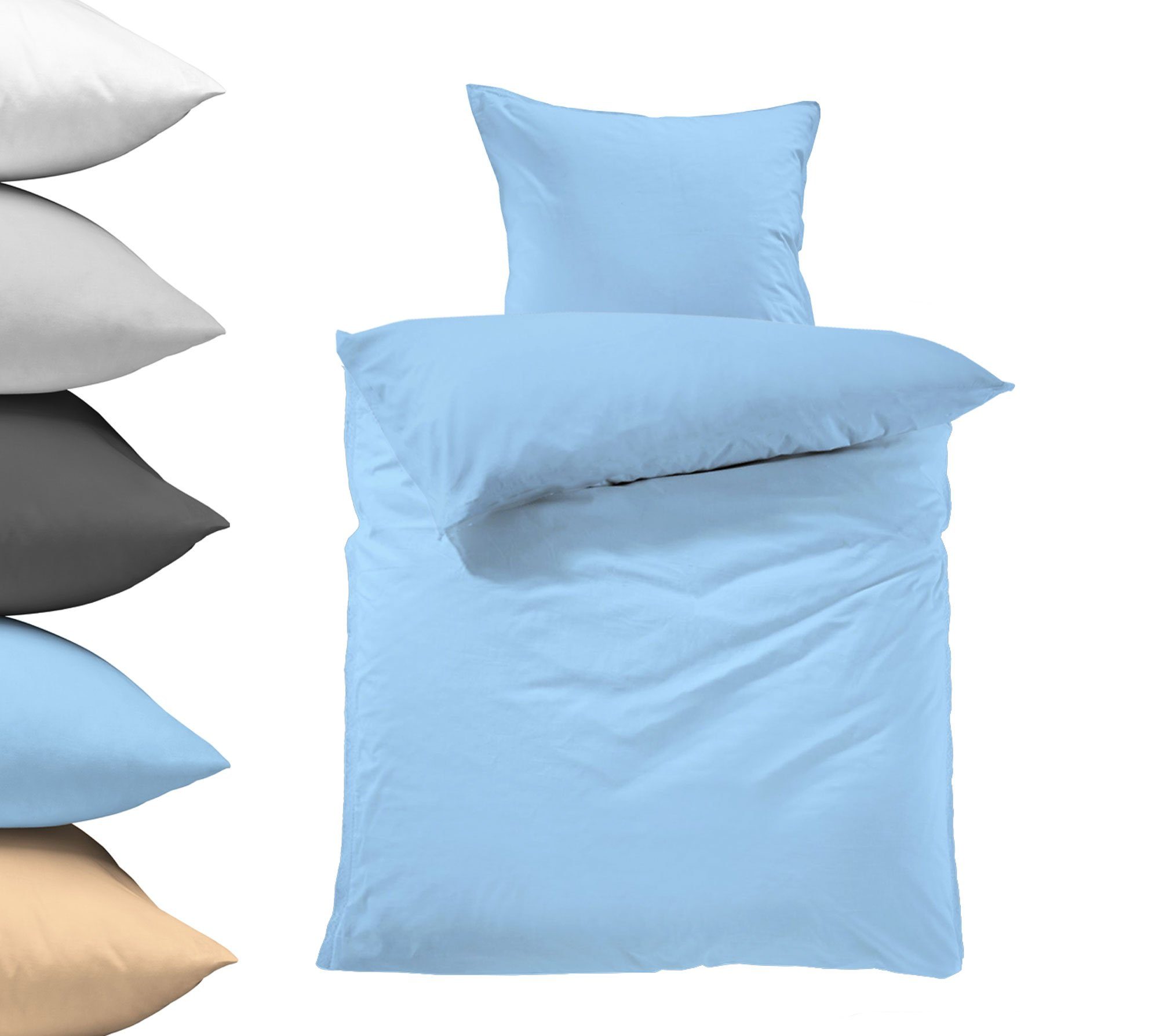 Lavea Bettwäsche Jasmin, Set aus 1x 80x80cm Kissenbezug & 1x 135x200cm Bett günstig online kaufen