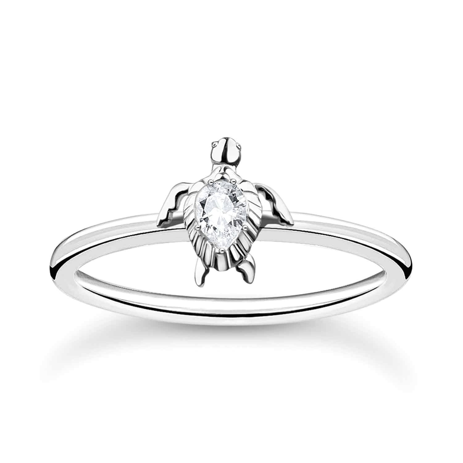 THOMAS SABO Silberring Damen-Silber Schildkröte