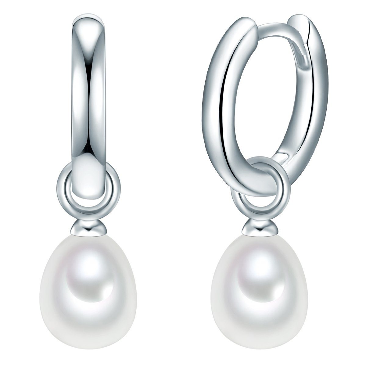 Valero Pearls Paar Creolen silber, mit günstig online kaufen