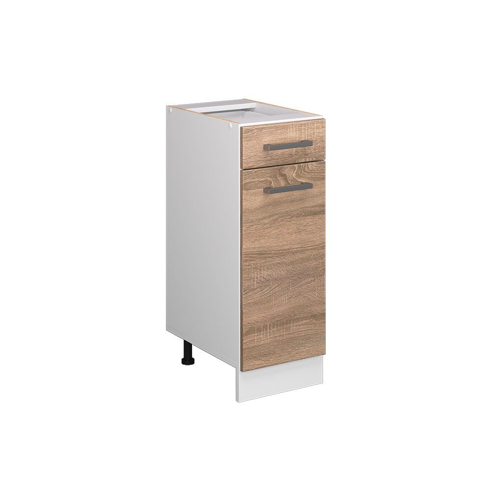 Vicco Unterschrank R-Line, Sonoma/Weiß, 30 cm ohne Arbeitsplatte (1-St)