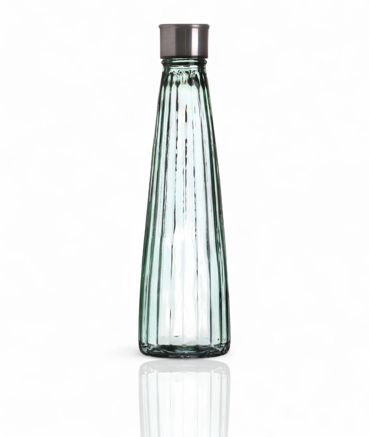WestCraft Wasserkaraffe Vintage Glas-Wasserflasche 750ml – Diamant oder Linear – Pastellfarben, (1-tlg), Einzeln oder im Set – luftdicht, wiederverwendbar, stylisch & stilvoll