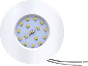 B.K.Licht LED Einbaustrahler, LED fest integriert, Warmweiß, Bad, Einbauleuchte, Decken-Spot, ultra-flach, IP44, inkl. 5W 400lm