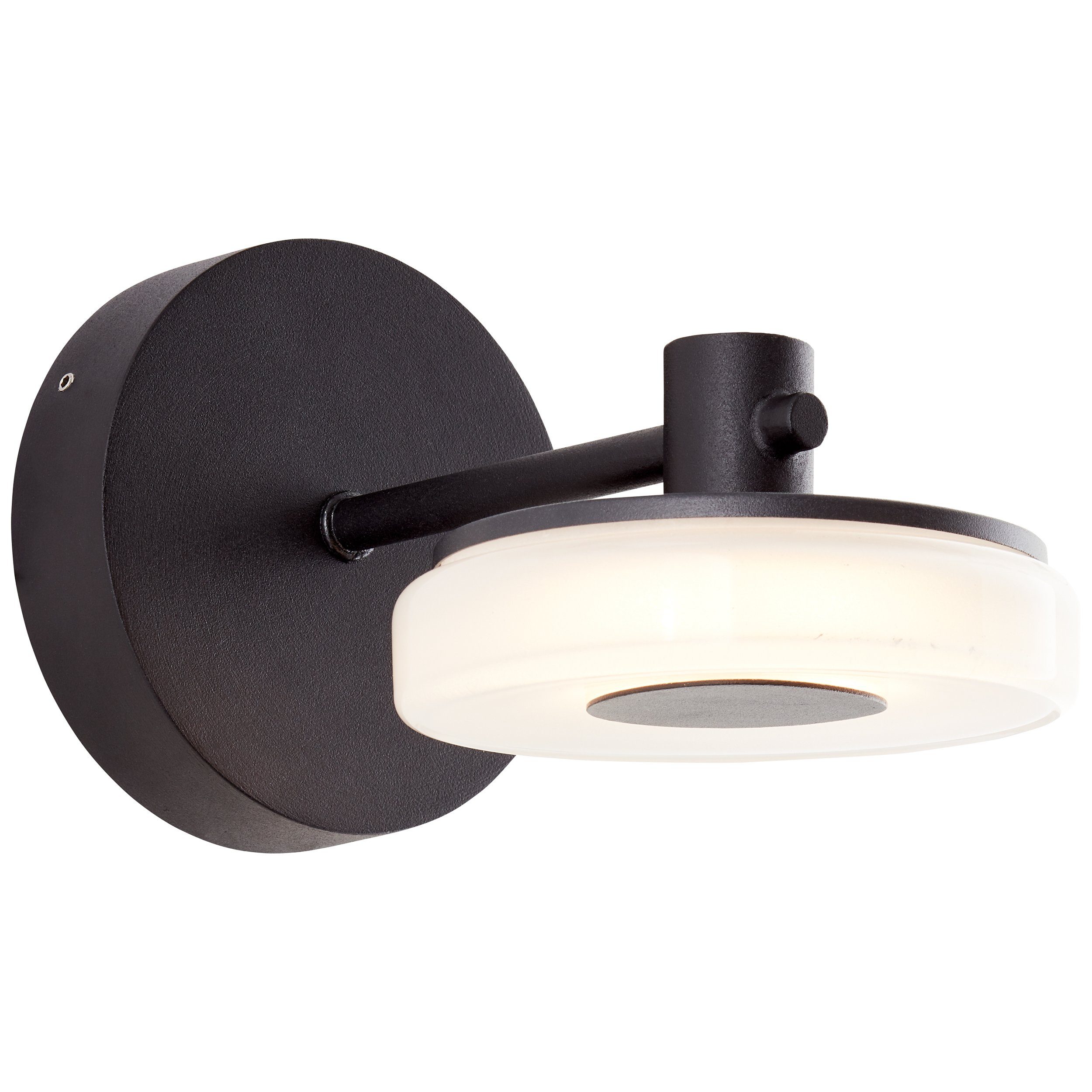 schwarz, Metall/Glas, LED Außen-Wandleuchte 1x Außenwandleuchte Seaham LED Brilliant sand Seaham, integrie LED