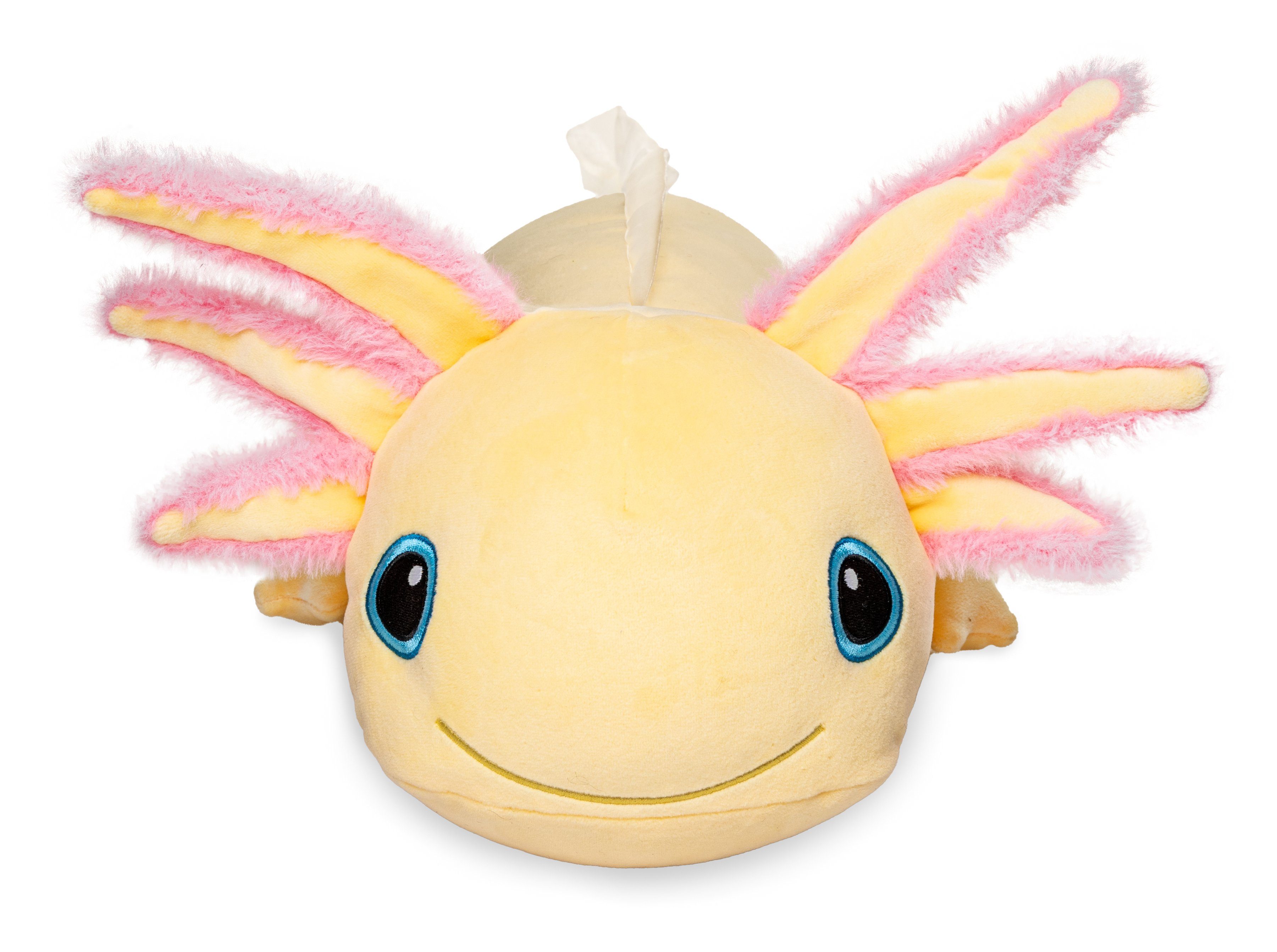 Uni-Toys Kuscheltier % - ultra-weich cm 59 zu Plüschtier, (Länge) Plüsch-Kissen - - recyceltes gelb Axolotl Füllmaterial 100