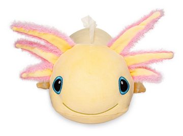 Uni-Toys Kuscheltier Plüsch-Kissen Axolotl gelb - ultra-weich - 59 cm (Länge) - Plüschtier, zu 100 % recyceltes Füllmaterial