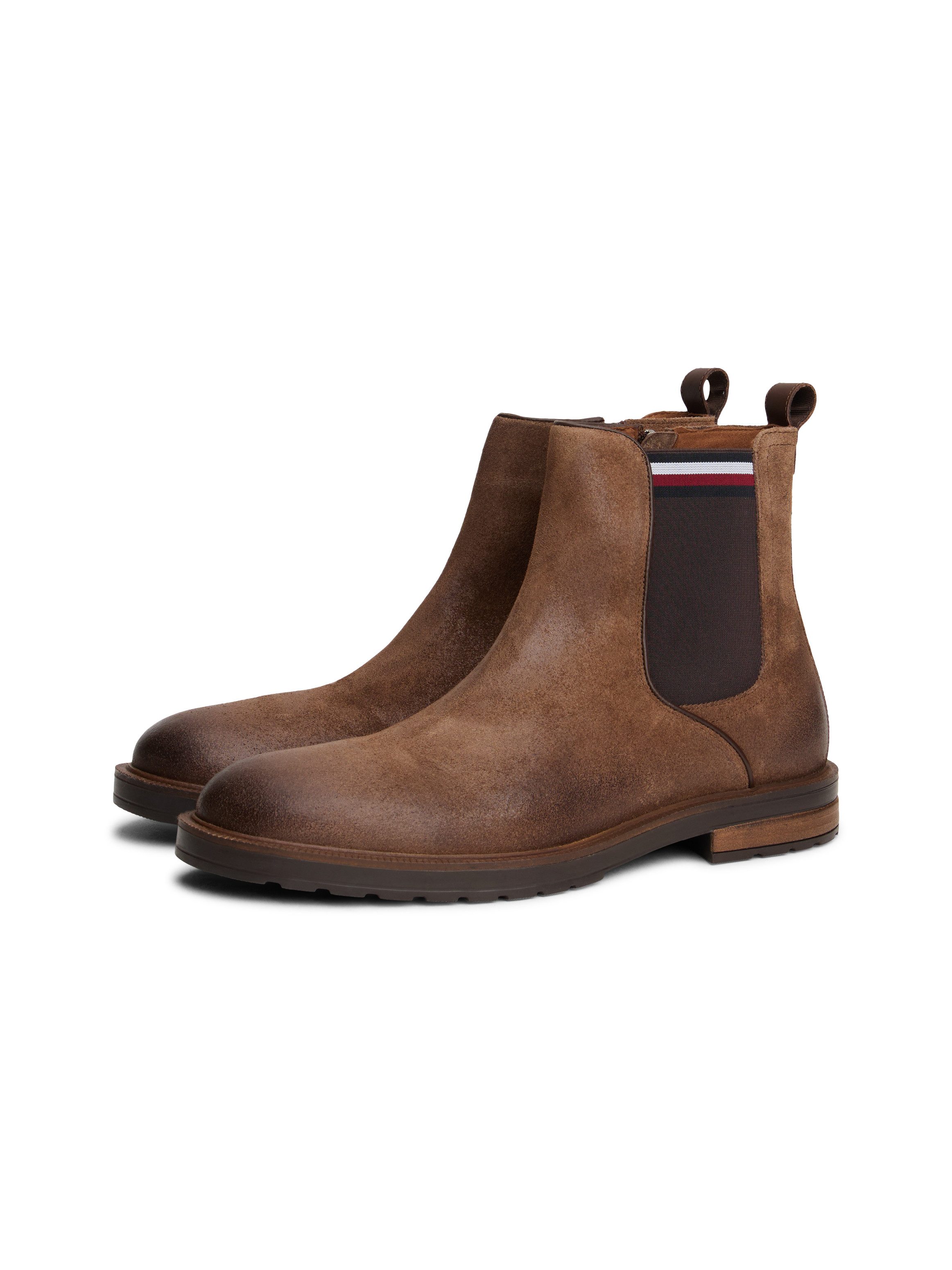 Tommy Hilfiger CLEATED HILFIGER SUEDE CHELSEA Chelseaboots Blockabsatz, Sti günstig online kaufen
