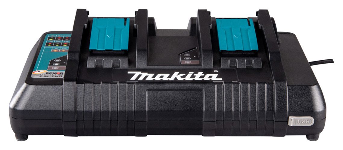 Makita DC18RD Akku-Ladestation (1-tlg., Schnellladegerät für 14,4 V und 18 V Akkus geeignet)
